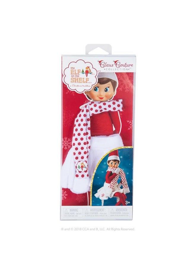 The Elf on the Shelf: A Christmas Tradition Girl Scout Elf (Blue Eyed) with Claus Couture Collection Snowflake Skirt & Scarf Outfit