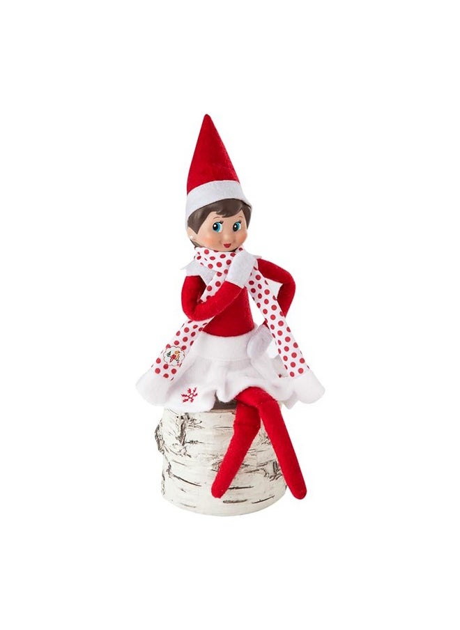 The Elf on the Shelf: A Christmas Tradition Girl Scout Elf (Blue Eyed) with Claus Couture Collection Snowflake Skirt & Scarf Outfit