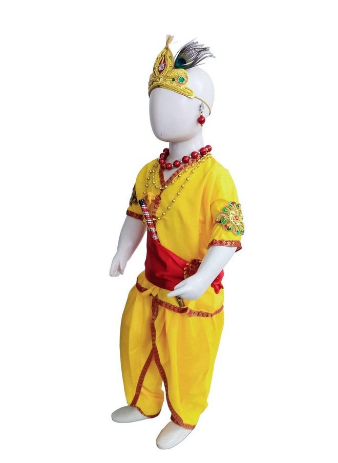 BookMyCostume Krishna Boys Janmashtami Fancy Dress Costume 7-8 years