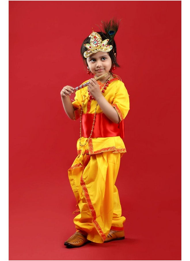 BookMyCostume Krishna Boys Janmashtami Fancy Dress Costume 7-8 years