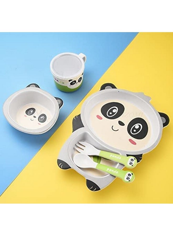 VBE® Animal Designs Shape Kids Bamboo Fiber Dog Animal Kids Design Plates and Cup Feeding Set Dog Design Dinner Set, Party Sets, Lunch Sets Fun Plate Sets. (MS-21)
