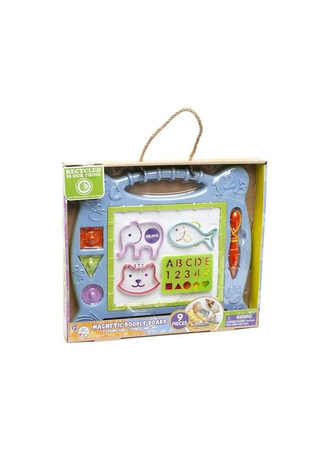 Boley Roo Crew: Magic Doodle Board - 9 Pieces - Travel Friendly, Sketch & Erase, Animal Shapes, ABC, Magnetic Writing Toy, Preschool, Toddler & Kids Ages 3+