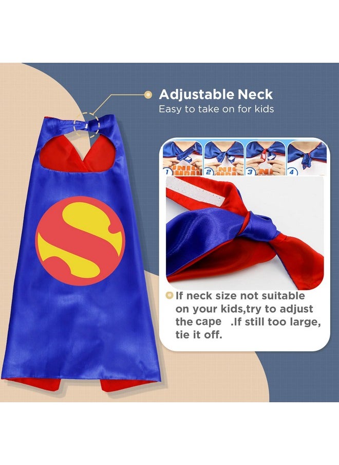 RioRand Kids Superhero Capes and Masks Superhero Costumes Toys Dress up for 3-10 Years Old Party Supplies Christmas Halloween (4pcs for boys)