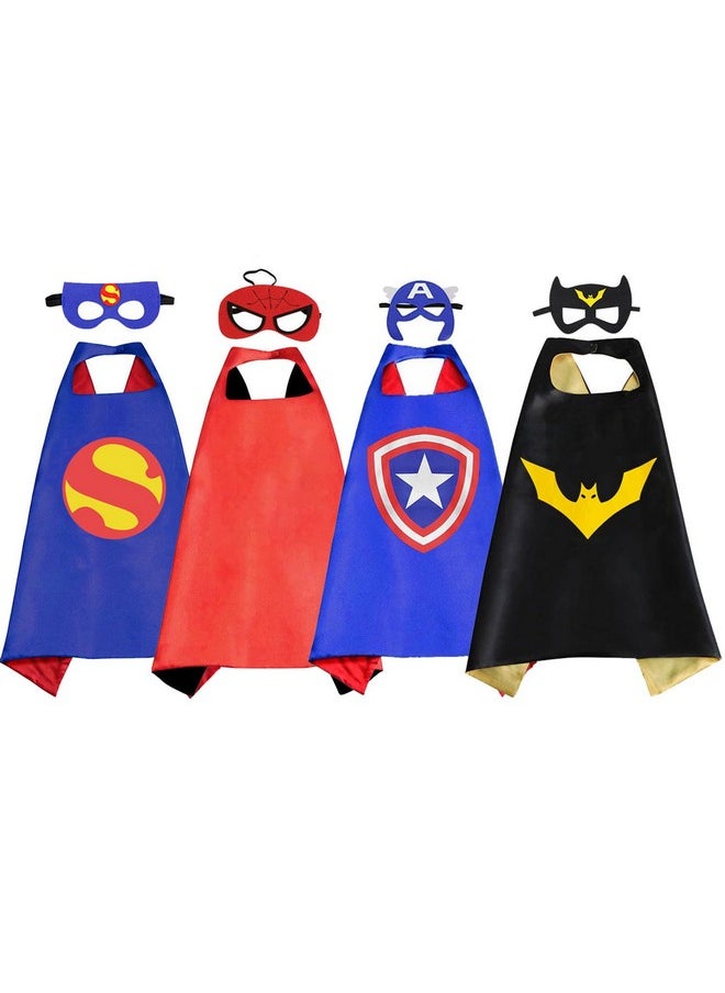 RioRand Kids Superhero Capes and Masks Superhero Costumes Toys Dress up for 3-10 Years Old Party Supplies Christmas Halloween (4pcs for boys)