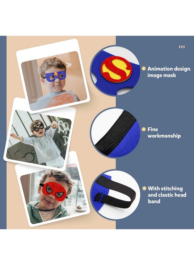 RioRand Kids Superhero Capes and Masks Superhero Costumes Toys Dress up for 3-10 Years Old Party Supplies Christmas Halloween (4pcs for boys)