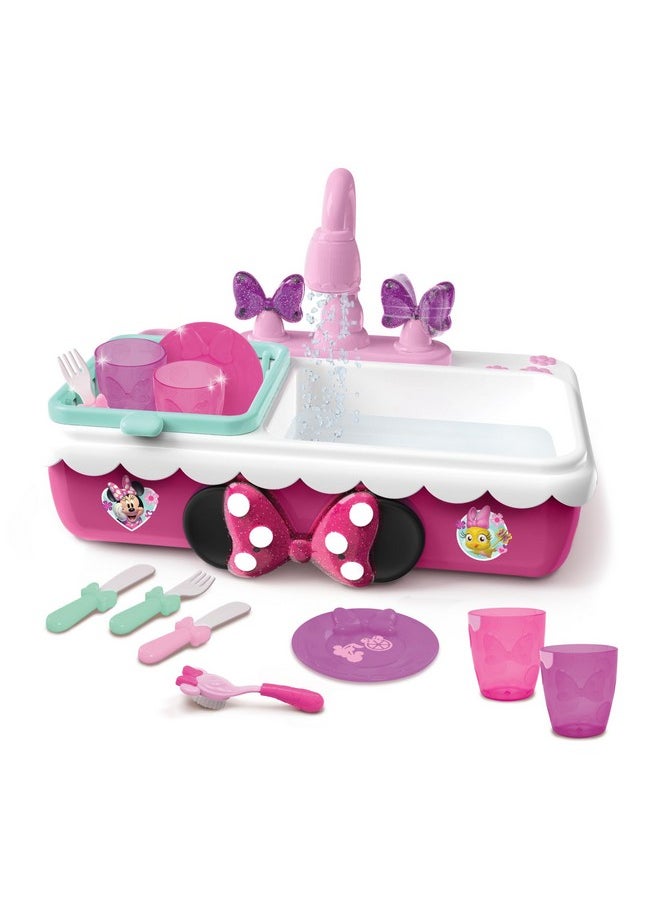 Minnie's Happy Helpers Magic Sink Set, Pretend Play Working Sink, Officially Licensed Kids Toys for Ages 3 Up by Just Play