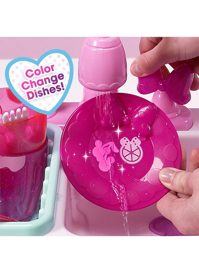 Minnie's Happy Helpers Magic Sink Set, Pretend Play Working Sink, Officially Licensed Kids Toys for Ages 3 Up by Just Play