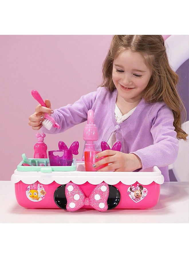 Minnie's Happy Helpers Magic Sink Set, Pretend Play Working Sink, Officially Licensed Kids Toys for Ages 3 Up by Just Play