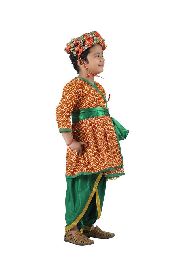 BookMyCostume Rajasthani Indian State Fancy Dress Costume for Boys and Men | With Pagdi 12-16 Yrs/adult S