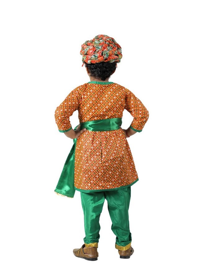 BookMyCostume Rajasthani Indian State Fancy Dress Costume for Boys and Men | With Pagdi 12-16 Yrs/adult S