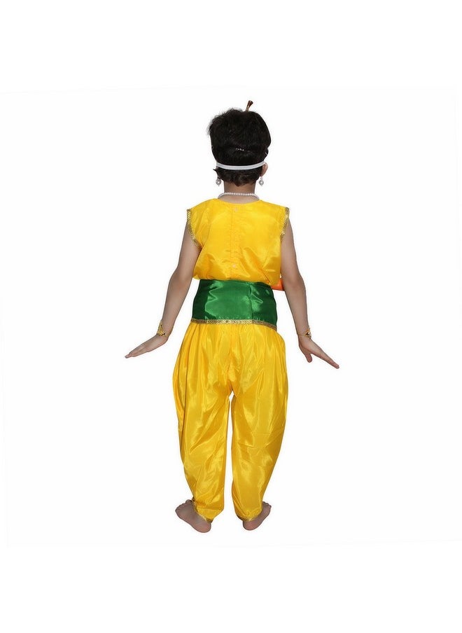 Kaku Fancy Dresses Lord Ganesha Costume Of Ramleela/Dussehra/Mythological Character -Red, 3-8 Years, For Boys & Girls