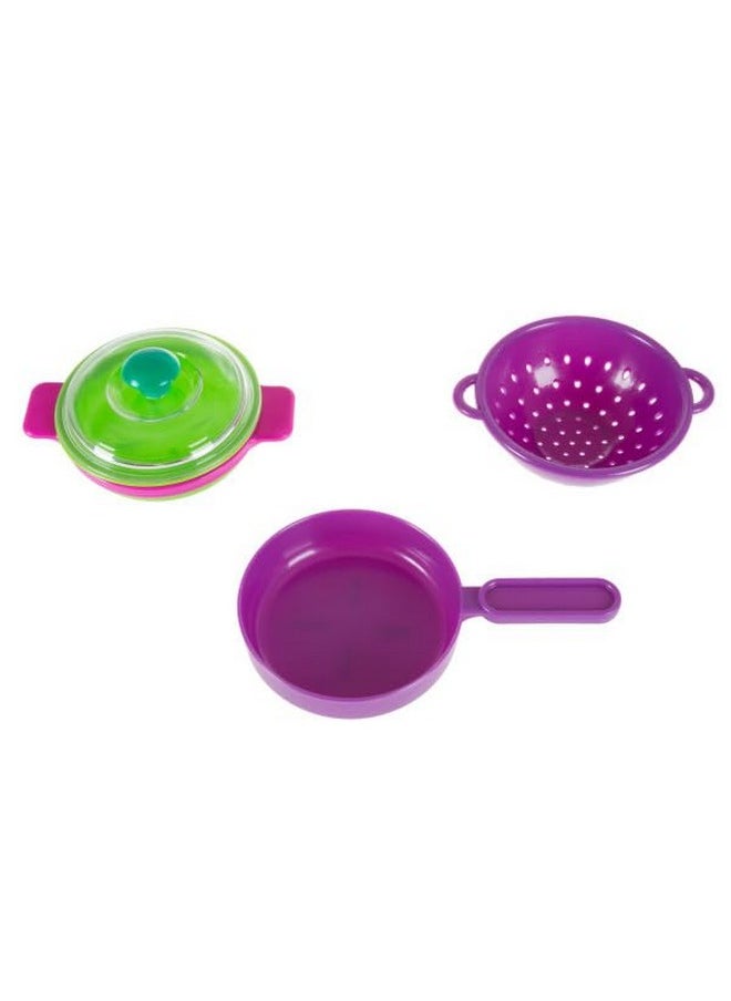 Hey! Play! Kids Play Dish Set, 27 Piece Tableware Dish Set with Dish Drainer - for Kitchen Playset and Pretend Food, Toys for Boys and Girls