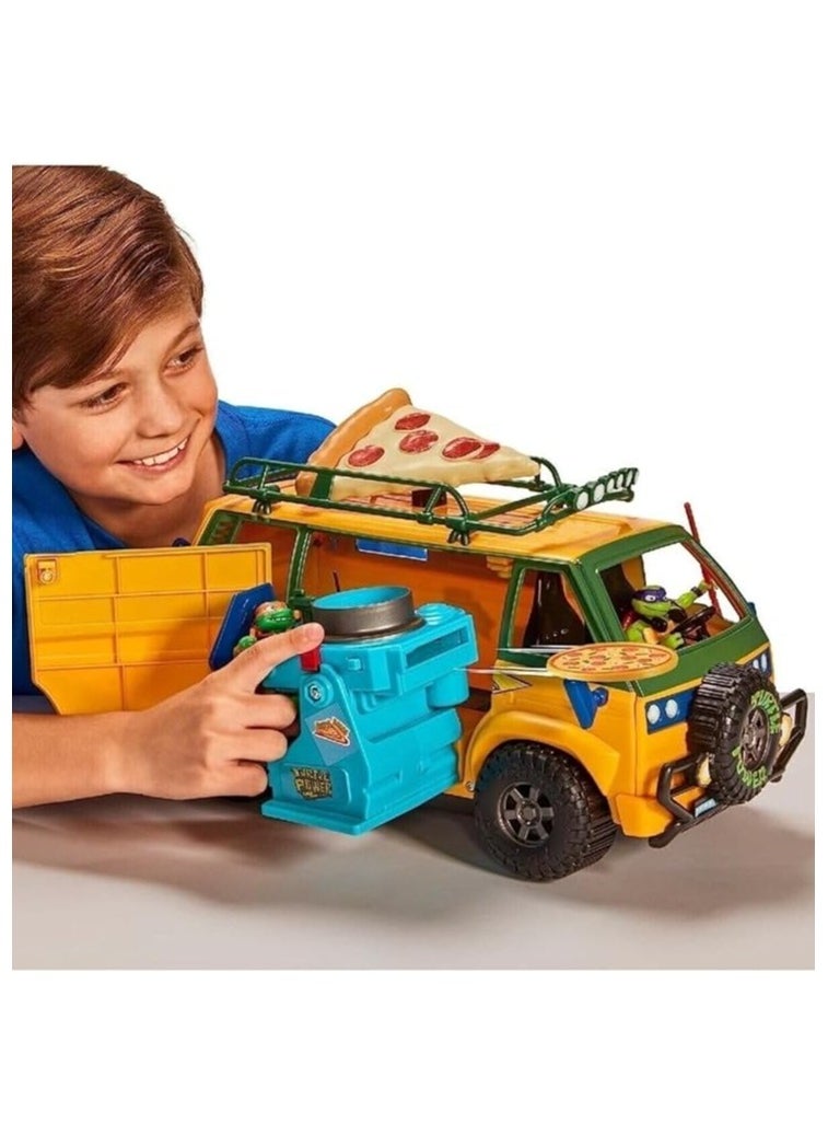 Teenage Mutant Ninja Turtles Pizza Fire Delivery Van – TMNT Mutant Mayhem Vehicle with Pizza Launcher, Room for 4 Figures, Ages 4–12