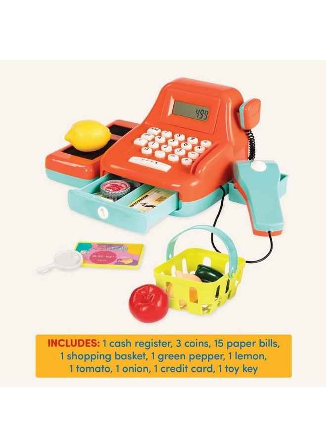 Battat - Pretend Play Register - Calculating Cash Register - Kids Grocery Accessories - Scanner & Sounds - 3 Years + - Cash Register (26 Pcs)