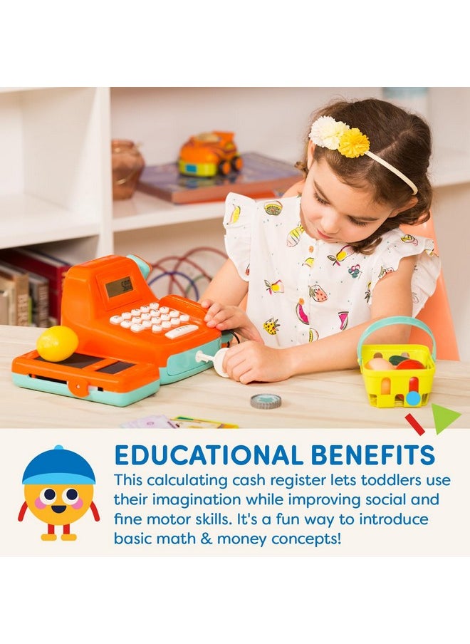 Battat - Pretend Play Register - Calculating Cash Register - Kids Grocery Accessories - Scanner & Sounds - 3 Years + - Cash Register (26 Pcs)