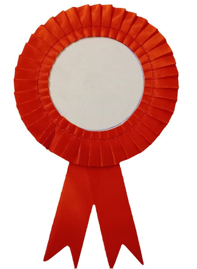 Satin Badge for Event,Party, and Conference (Pack of 20) (Orange)