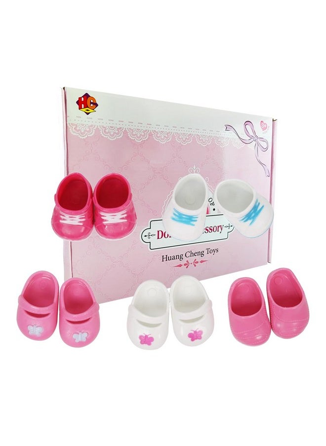 Shoes Toys for Mini Doll ，5 Pairs of Shoes for 15-16 Inch Doll Toy, Toy Boots Sneakers Sport Shoes
