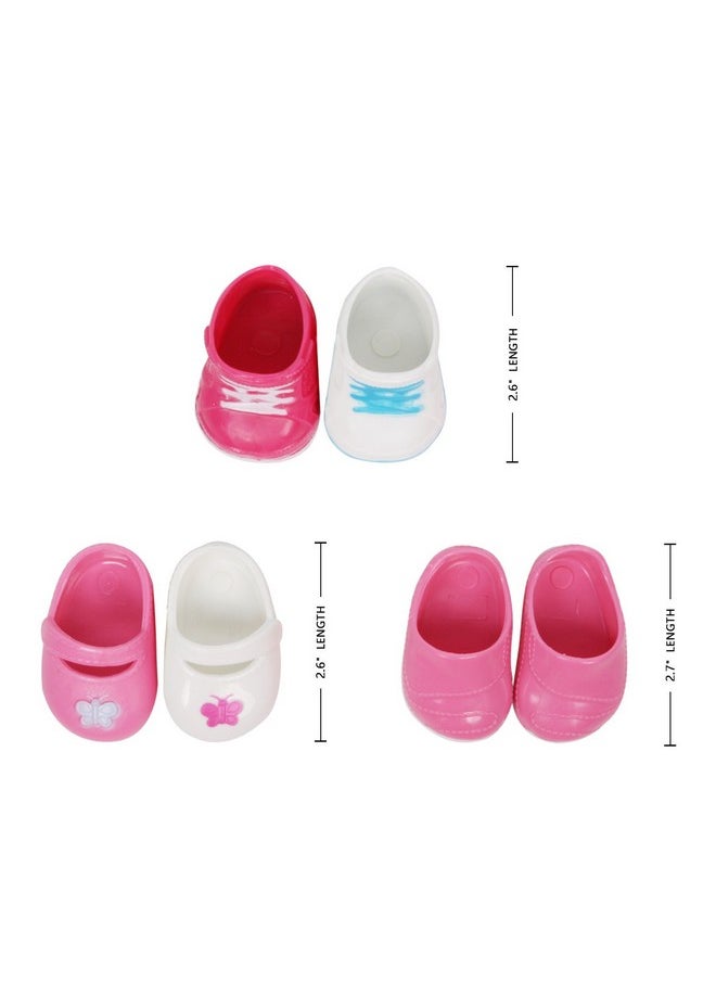 Shoes Toys for Mini Doll ，5 Pairs of Shoes for 15-16 Inch Doll Toy, Toy Boots Sneakers Sport Shoes