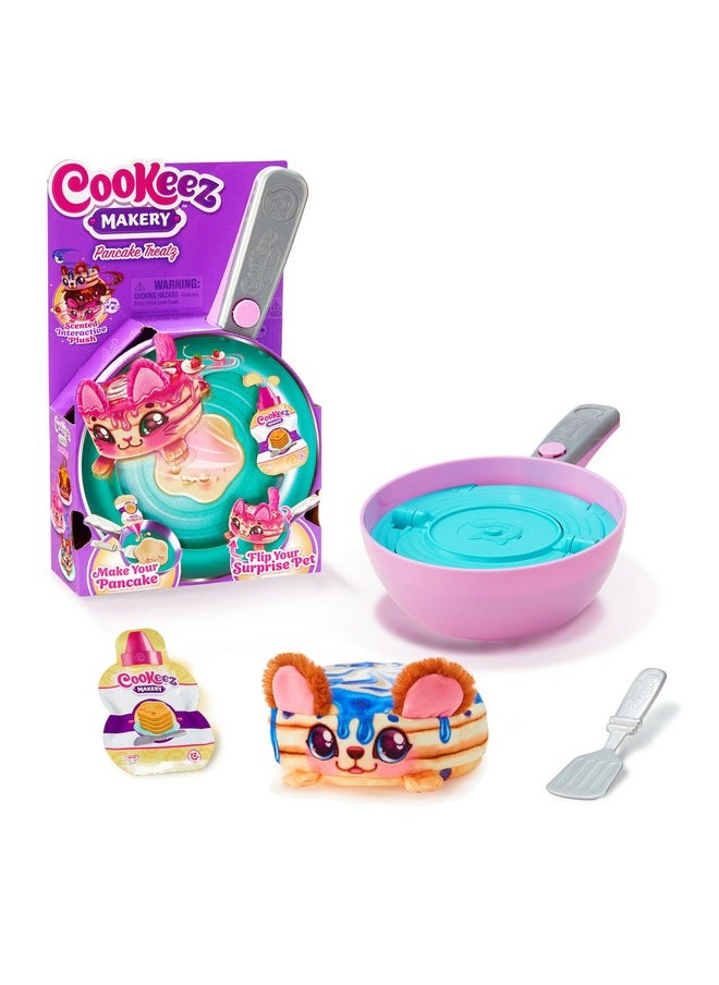 Cookeez Makery Pancake Treatz. Mix & Flip a Plush Best Friend! Place Your Pancake Mix on The Pan and Be Amazed When A Scented, Interactive Plush Friend Flips Out! Styles May Vary
