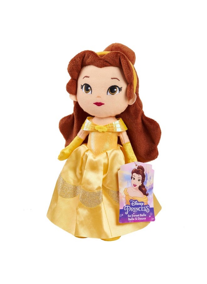 Disney Princess So Sweet 12-Inch Plush Belle in Yellow Dress, Beauty and the Beast, Kids Toys for Ages 3 Up by Just Play