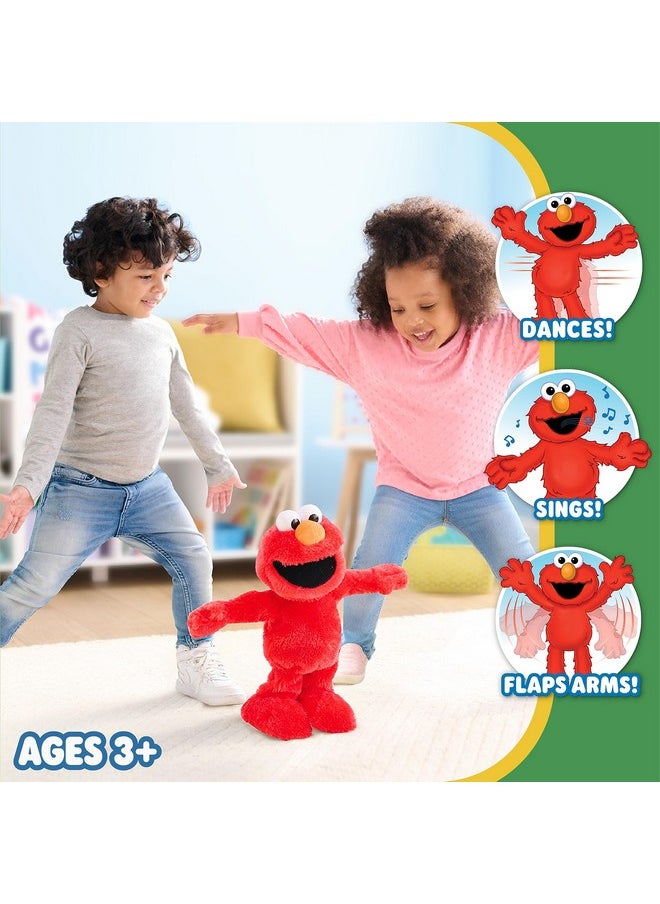 Sesame Street Elmo Slide Singing and Dancing 14-inch Plush, Pretend Play, Interactive Toy, Kids Toys for Ages 2 Up by Just Play