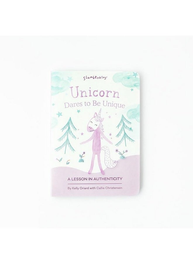 Slumberkins Unicorn Snuggler & 2 Board Books Complete Set Bundle | Promotes Authenticity, Confidence & Healthy Fiendships | Social Emotional Tools for Ages 0+ (Unicorn Snuggler Plush + 2 Board Books)