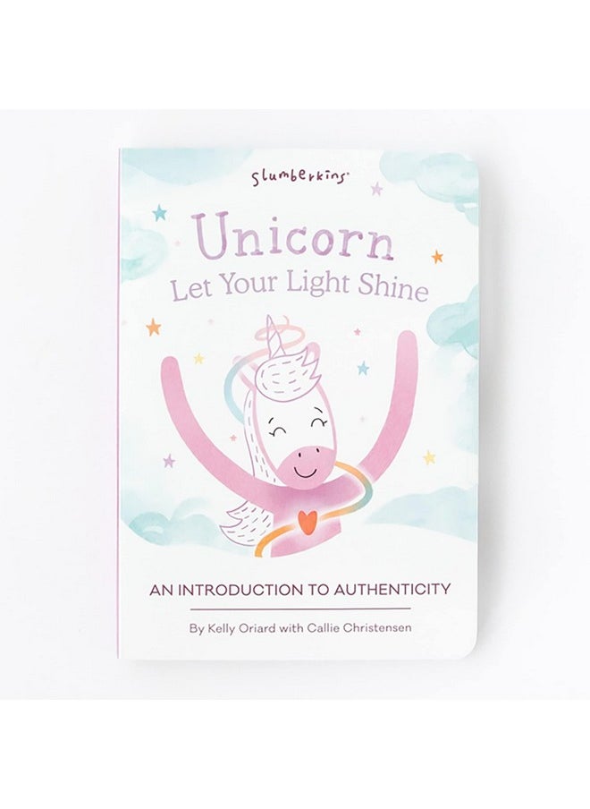 Slumberkins Unicorn Snuggler & 2 Board Books Complete Set Bundle | Promotes Authenticity, Confidence & Healthy Fiendships | Social Emotional Tools for Ages 0+ (Unicorn Snuggler Plush + 2 Board Books)