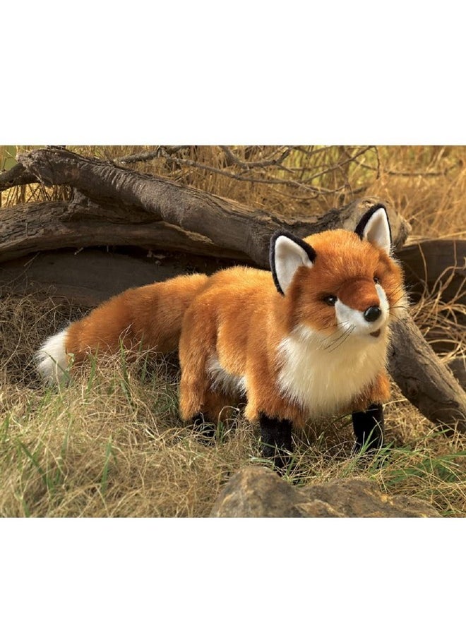 Folkmanis Red Fox Hand Puppet, Rust, White, Black, 1 EA