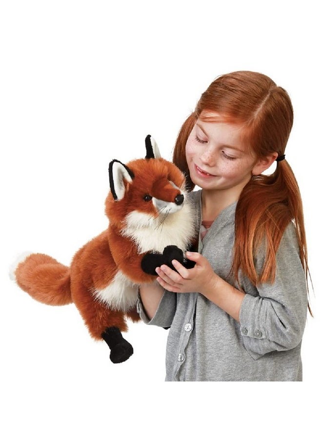 Folkmanis Red Fox Hand Puppet, Rust, White, Black, 1 EA