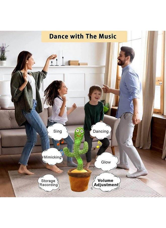 seOSTO Talking Cactus Dancer Cactus, Electronic Toy for Children Education Toy Repeating Plush Toy Decorative Shape of Cactus Dancing and Repeating, Dancing Plush Toy with 120 Songs