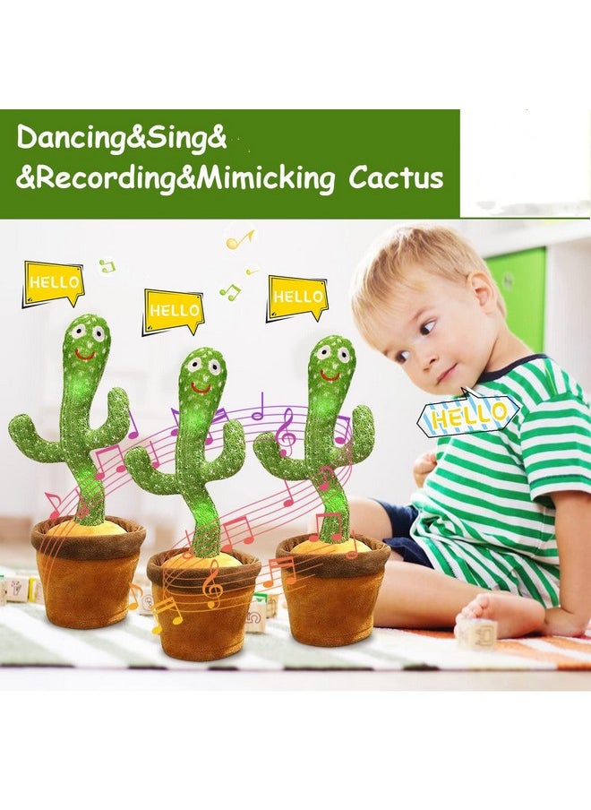 seOSTO Talking Cactus Dancer Cactus, Electronic Toy for Children Education Toy Repeating Plush Toy Decorative Shape of Cactus Dancing and Repeating, Dancing Plush Toy with 120 Songs
