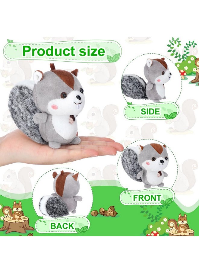 Sosation 6 Pcs Squirrel Stuffed Animal Plush 4.7 Inch Cute Squirrel Plush Small Stuffed Squirrel Toy Stuffed Animal Keychain for DIY Birthday Party Keys Backpack (Squirrel Style)