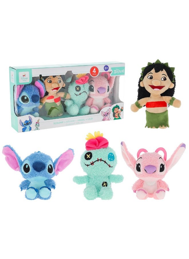 KIDS PREFERRED Disney Baby Lilo & Stitch 4 Piece Cuteeze Gift Set Plush Collector Set of Stuffed Animals, Lilo and Stitch Toys for Infants & Toddlers