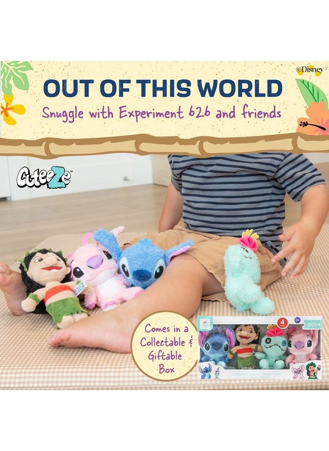 KIDS PREFERRED Disney Baby Lilo & Stitch 4 Piece Cuteeze Gift Set Plush Collector Set of Stuffed Animals, Lilo and Stitch Toys for Infants & Toddlers