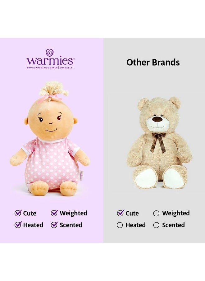 warmies Baby Girl Microwavable, Hot or Cold for Cool Relaxation and Warm Relief, Lavender Scented Cozy Plushie