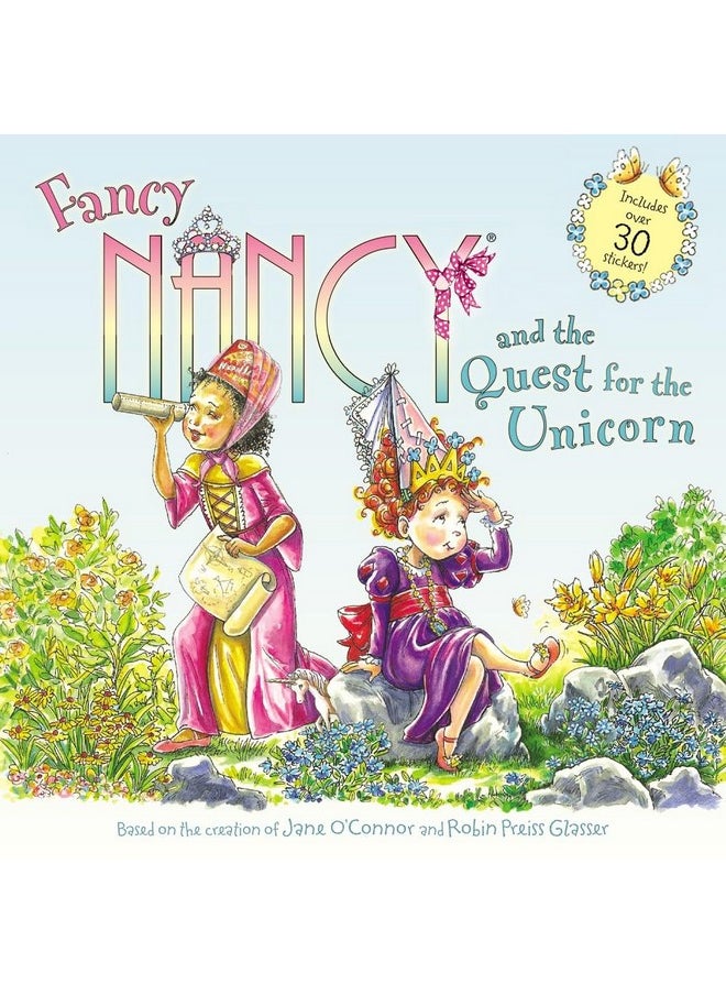 Maison Chic Fancy Nancy and The Quest for The Unicorn Book w/Stickers with Eldora Stuffed Unicorn Doll for Girls a Unicorn Plush Set