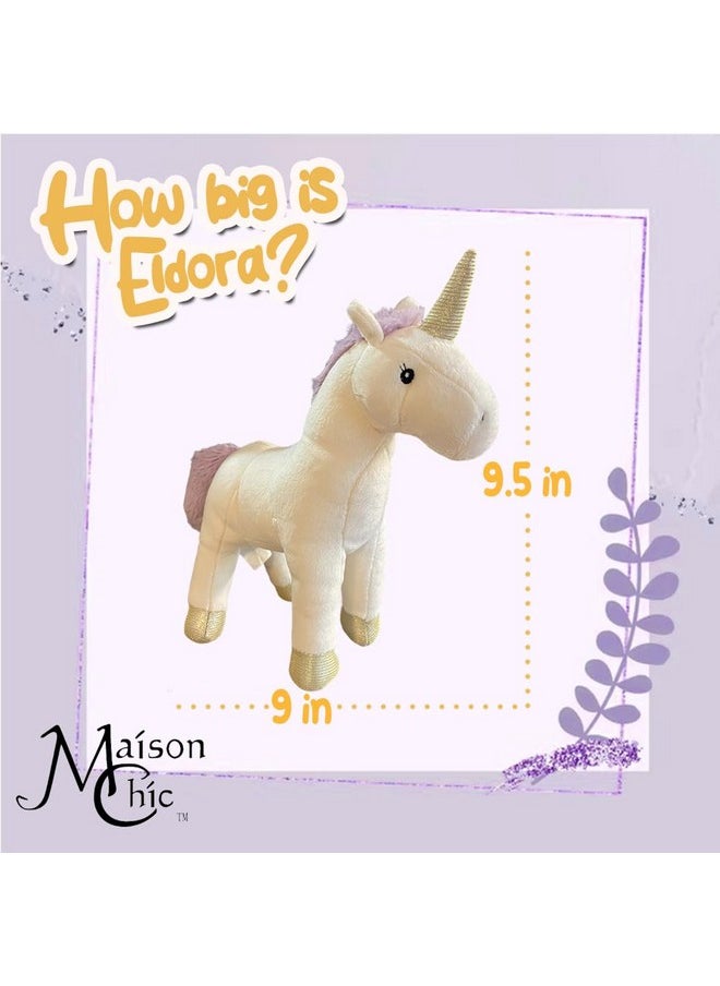 Maison Chic Fancy Nancy and The Quest for The Unicorn Book w/Stickers with Eldora Stuffed Unicorn Doll for Girls a Unicorn Plush Set