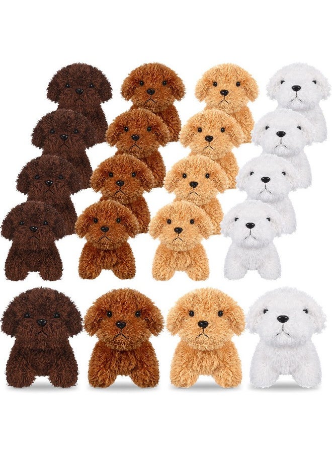 Sosation 20 Pcs Mini Plush Stuffed Puppy Bulk Operation Christmas Party Favor Gift Dog Party Gift Toy Soft Plush Dog for Goodie Bag Fillers Kids Baby Show Birthday Carnival Prize(Multicolor)
