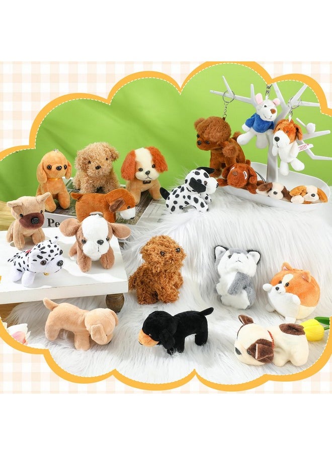 Sosation 20 Pcs Mini Plush Stuffed Puppy Bulk Dog Party Favor Gift Toy Soft Plush Dog for Goodie Bag Fillers Kids Baby Show Birthday Carnival Prize Party