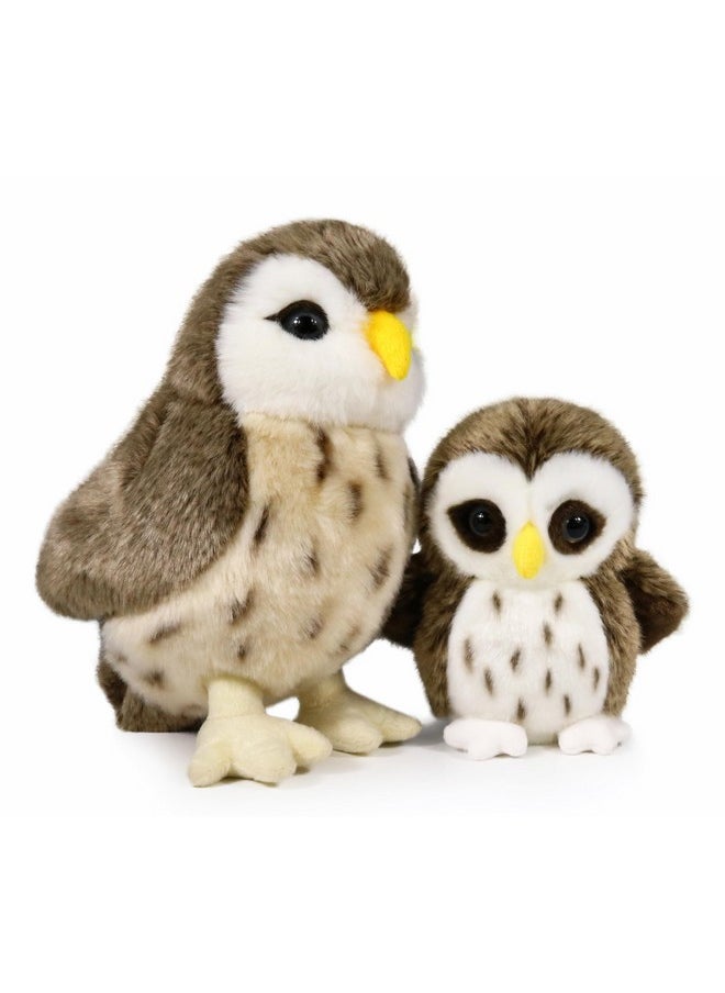 Ice King Bear Mom and Baby Stuffed Animals Set Zoo Wild Animals (Owl)