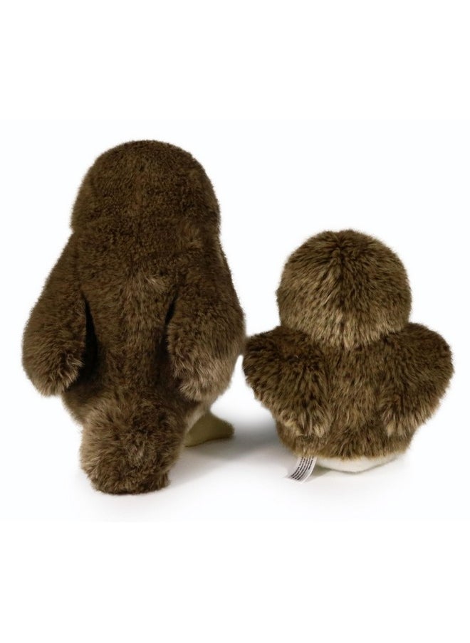 Ice King Bear Mom and Baby Stuffed Animals Set Zoo Wild Animals (Owl)