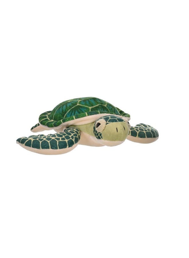 Wild Republic Sea Turtle Plush, Stuffed Animal, Plush Toy, Gifts for Kids, Cuddlekins, Green 8 Inches,Multi
