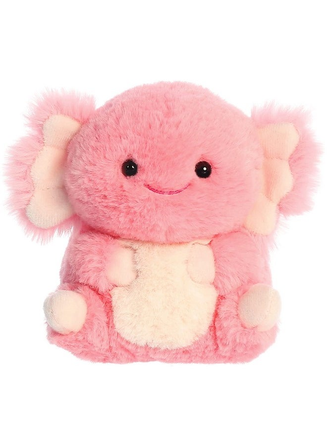 Aurora® Round Rolly Pet™ Ari Axolotl™ Stuffed Animal - Adorable Companions - On-The-Go Fun - Pink 5 Inches