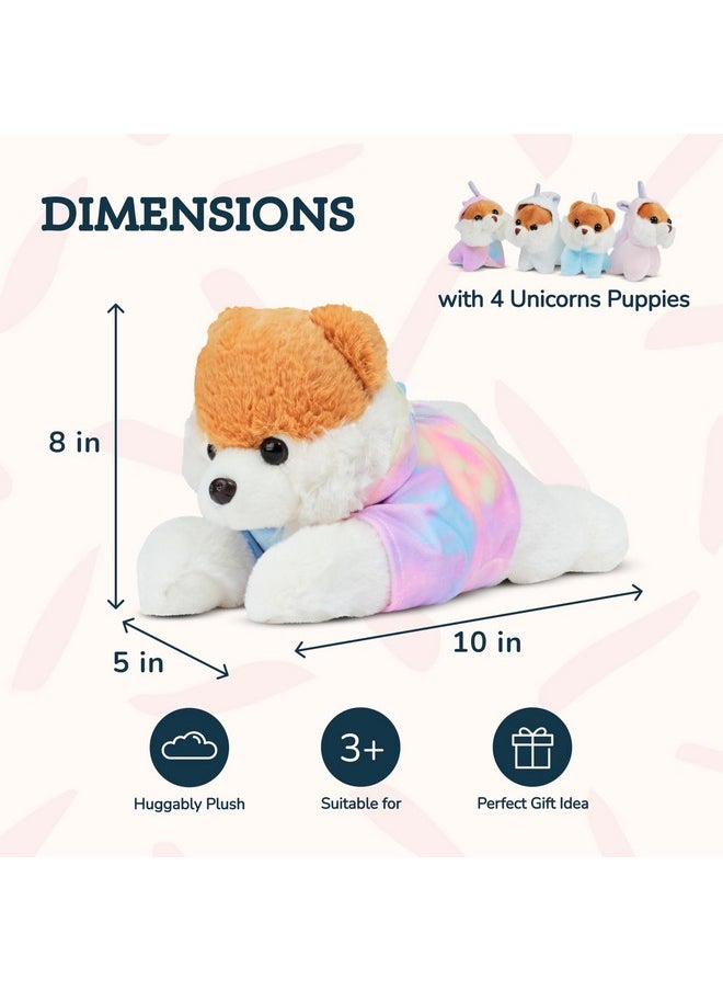 PixieCrush Dog Stuffed Animals - Bernese Mommy with 4 Puppies in Her Tummy - Huggable and Fluffy Dog Plushies for Imaginative Play - Plush Toys Suitable for Kids 3 Years Old and Above - 5