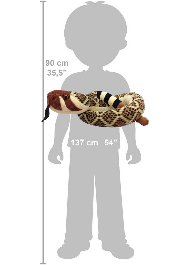 Wild Republic Snakesss Western Diamond,Stuffed Animal, Soft Toy, Gifts for Kids, 54 Inches