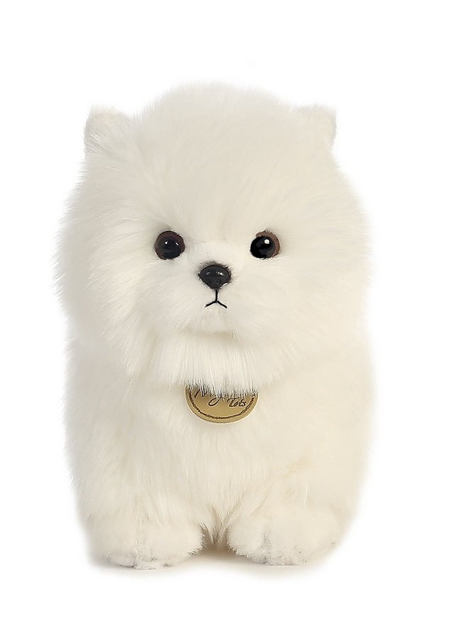 Aurora® Adorable Miyoni® Tots Pompom Pup Stuffed Animal - Lifelike Detail - Cherished Companionship - White 9 Inches