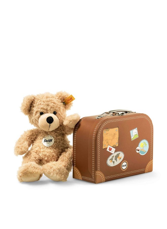 Steiff Fynn In Suitcase Tan, 11 inches