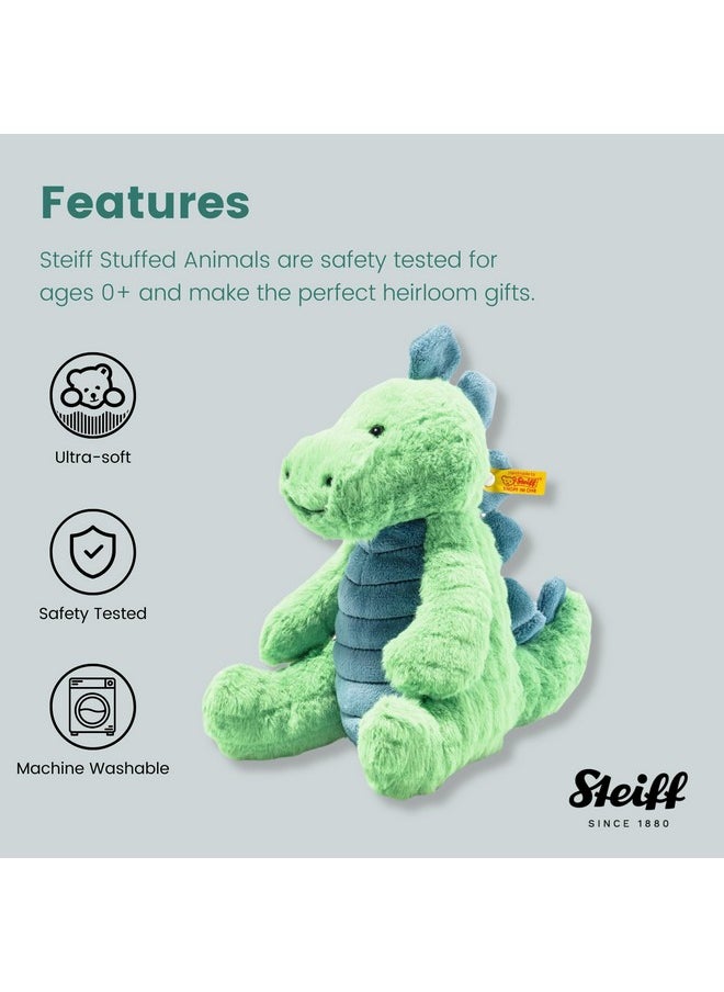 Steiff Spott Stegosaurus Dinosaur, Premium Stegosaurus Plush Stuffed Animal, Dinosaur Toys, Stuffed Dino, Dinosaur Stuffed Animal for Girls Boys and Kids, Soft Cuddly Friends (Green & Blue, 11