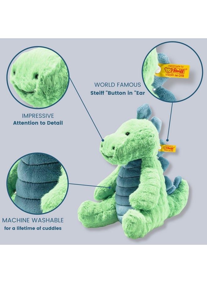 Steiff Spott Stegosaurus Dinosaur, Premium Stegosaurus Plush Stuffed Animal, Dinosaur Toys, Stuffed Dino, Dinosaur Stuffed Animal for Girls Boys and Kids, Soft Cuddly Friends (Green & Blue, 11