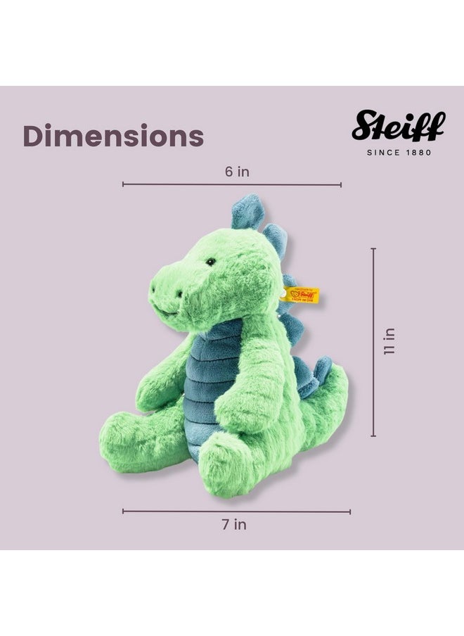 Steiff Spott Stegosaurus Dinosaur, Premium Stegosaurus Plush Stuffed Animal, Dinosaur Toys, Stuffed Dino, Dinosaur Stuffed Animal for Girls Boys and Kids, Soft Cuddly Friends (Green & Blue, 11
